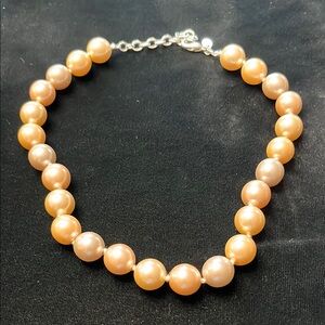 Superb #KJL Faux Pearl Necklace - Gold & Silver